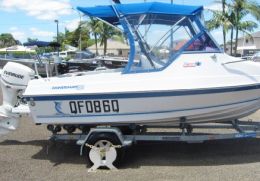 Australian Wheel Clamp securing Allison Boat and Trailer Fisherman 2007