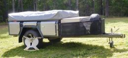 Australian Wheel Clamp securing Armadillo Arma X Off Road Camper