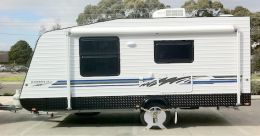 Australian Wheel Clamp securing Billabong Caravans Rompa