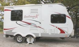 Australian Wheel Clamp securing Cell Caravans Fun Finder