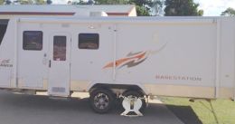 Australian Wheel Clamp securing Jayco Caravans Basestation