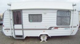 Australian Wheel Clamp securing Windsor Caravans Trustar